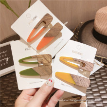 Hair Accessories Simple Clashing Color 2 Pieces Set Hair Clip